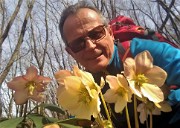 03 A tu per tu con gli ellebori in fiore che mi accompagnano sul sentiero 